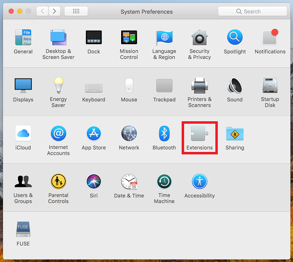 Enabling the Finder Extension in macOS